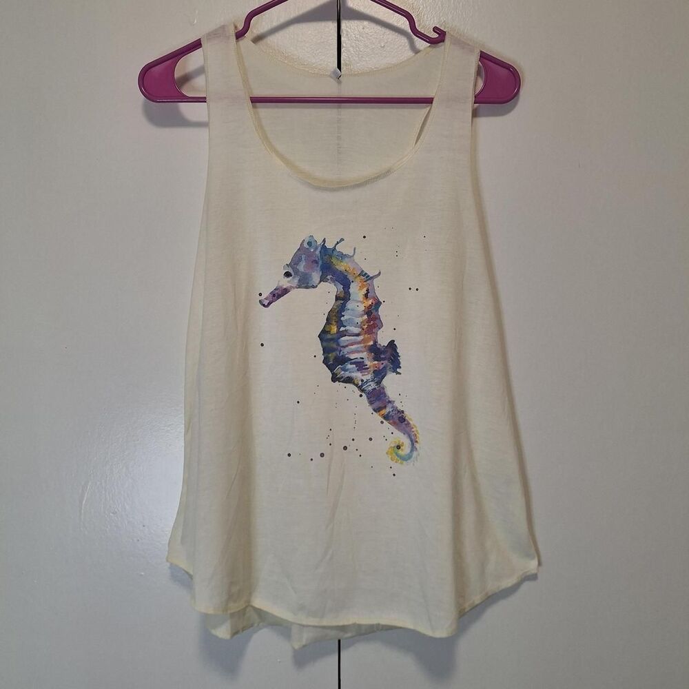 Seahorse Cream Tank Top
